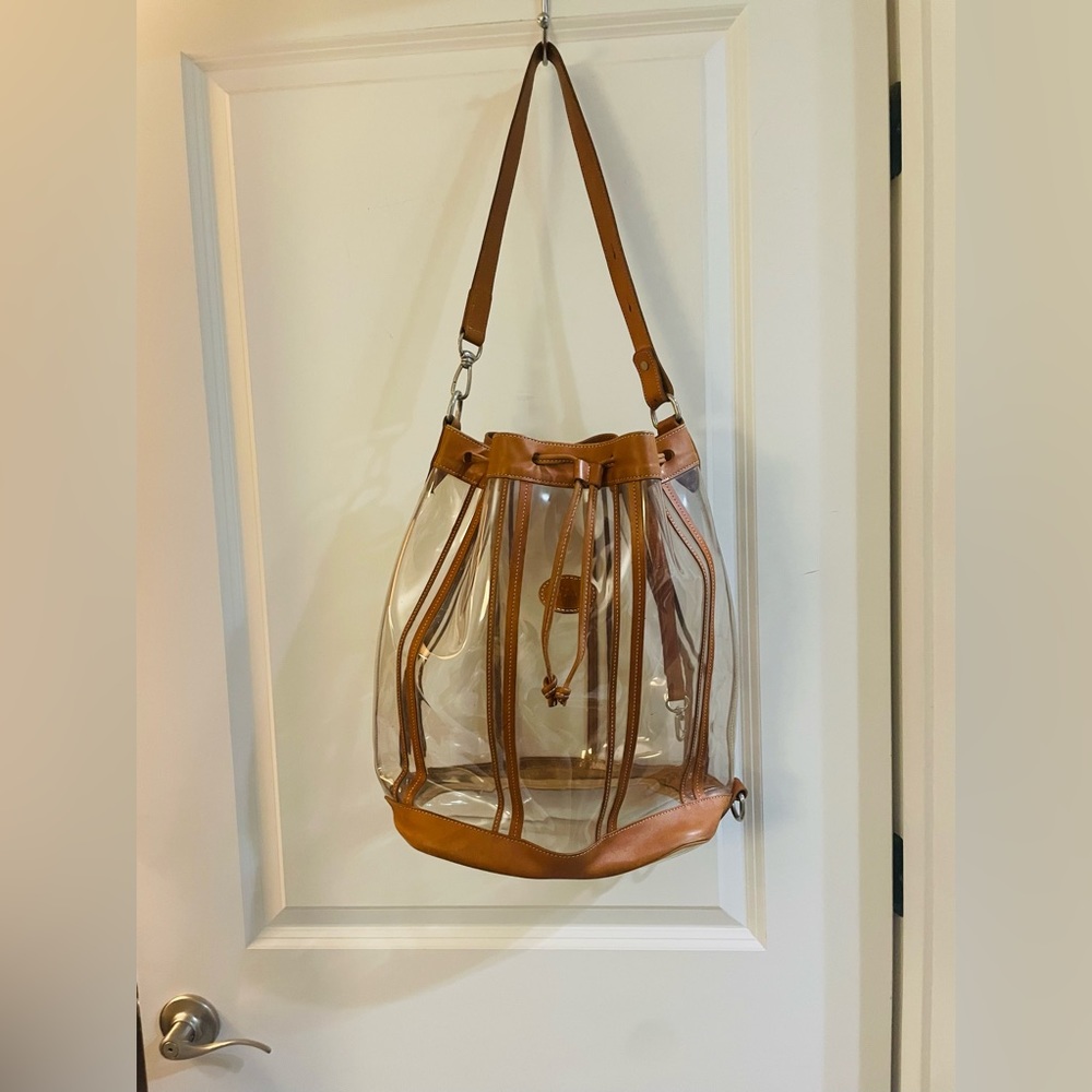 LONGCHAMP LEATHER PVC HUGE BUCKET BAG - Picture 10 of 16